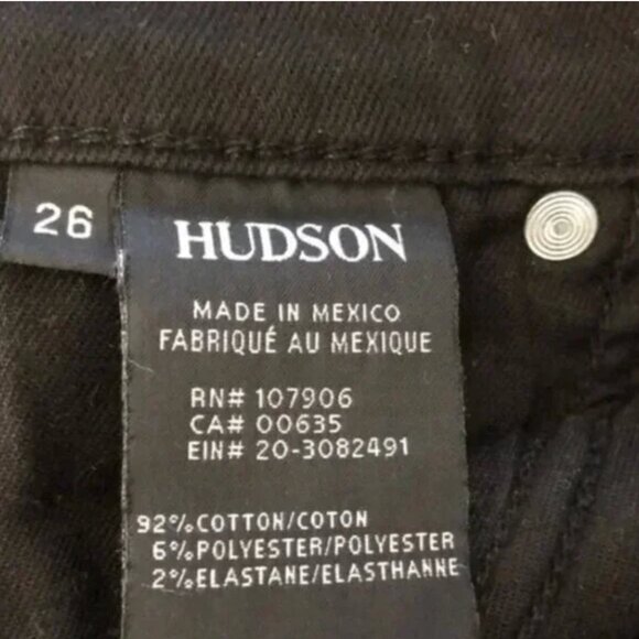 Hudson Jeans Harper High Rise Crop Baby Kick Flare in Black Size 26. - Picture 8 of 13